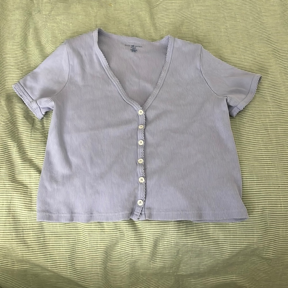 Brandy Melville lilac button up shirt